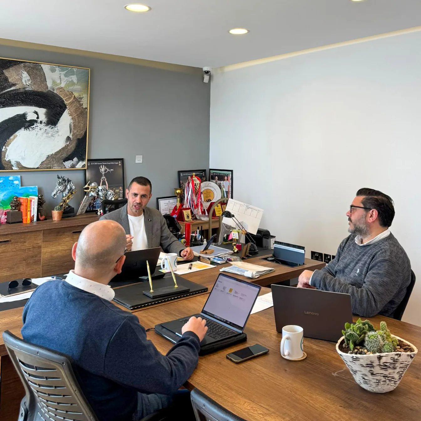 AI strategy meeting with the TB Group team